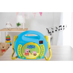 LEXIBOOK Peppa Pig CD-speler Met Twee Microfoons -EXIT TOYS || Steiff || fehn Verkoopwinkel lexibook peppa pig cd speler met twee microfoons a320262 1