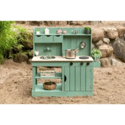 MUDDY BUDDY Buitenspeelkeuken "Explorer" Saliegroen -EXIT TOYS || Steiff || fehn Verkoopwinkel muddy buddy buitenspeelkeuken explorer saliegroen a412341 4