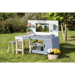 MUDDY BUDDY Speelkeuken Voor Buiten "Mud Café" Wit-wolkgrijs -EXIT TOYS || Steiff || fehn Verkoopwinkel muddy buddy speelkeuken voor buiten mud cafe wit wolkgrijs a412715 4