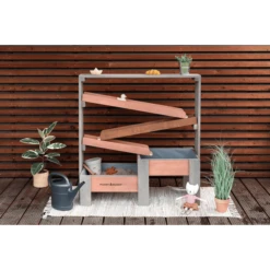 MUDDY BUDDY Waterbaan "Aqua Tower" Warm Grijs-poederroze -EXIT TOYS || Steiff || fehn Verkoopwinkel muddy buddy waterbaan aqua tower warm grijs poederroze a412720 4