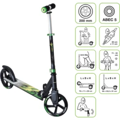 Muuwmi Aluminium Scoot Er 200 Mm Zwart-groen-geel -EXIT TOYS || Steiff || fehn Verkoopwinkel muuwmi aluminium scoot er 200 mm zwart groen geel a353050 4