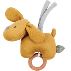Nattou Charlie Mini Toy Dog Jacquard Caramel -EXIT TOYS || Steiff || fehn Verkoopwinkel nattou charlie mini toy dog jacquard caramel a388981 2