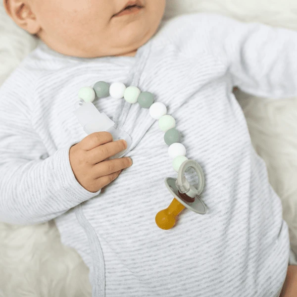 Nattou Dummy Ketting Mint-wit 4 Nattou Dummy Ketting Mint-wit - Afbeelding 2