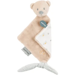 Nattou Romeo, Jules & Sally Mini Knuffelsjaal Beer -EXIT TOYS || Steiff || fehn Verkoopwinkel nattou romeo jules amp sally mini knuffelsjaal beer a390981 2