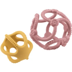 Nattou Set Ballen Oudroze + Curry -EXIT TOYS || Steiff || fehn Verkoopwinkel nattou set ballen oudroze curry a344250 2
