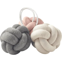 Nordic Coast Company Baby Gym Knoopset, Roze-Grijs-Natuurlijk