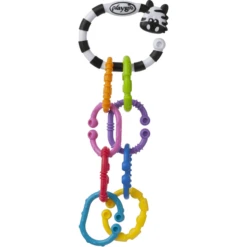PLAYGRO Bijtring-Rammelketting Zebra 9-delig -EXIT TOYS || Steiff || fehn Verkoopwinkel playgro bijtring rammelketting zebra 9 delig a151825 1