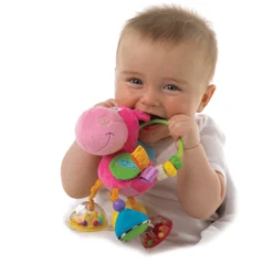 PLAYGRO Toy Box Paard Klipp Klapp, Pink -EXIT TOYS || Steiff || fehn Verkoopwinkel playgro toy box paard klipp klapp pink a151830 1