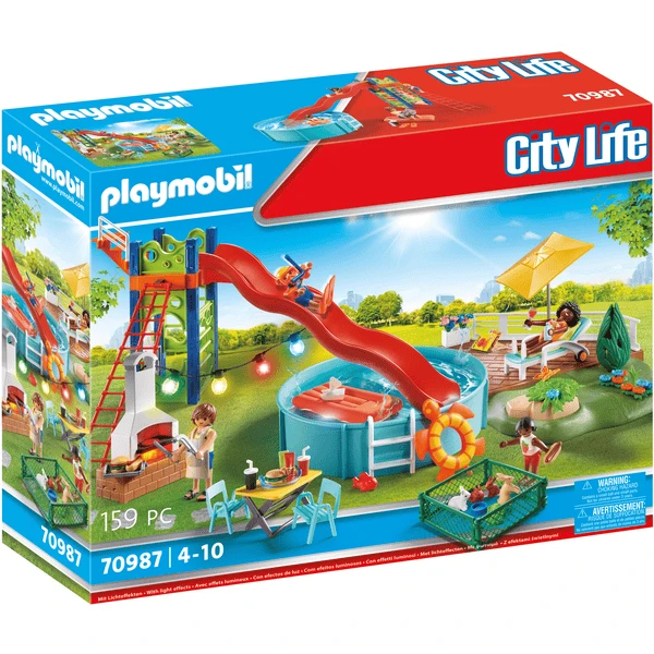 PLAYMOBIL ® City Life Pool Party Met Glijbaan 3 PLAYMOBIL ® City Life Pool Party Met Glijbaan