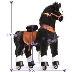 PonyCycle ® Black With White Hoof Horse -EXIT TOYS || Steiff || fehn Verkoopwinkel ponycycle black with white hoof horse a338461 3