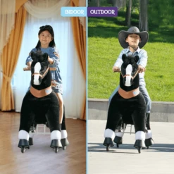 PonyCycle ® Black With White Hoof Horse -EXIT TOYS || Steiff || fehn Verkoopwinkel ponycycle black with white hoof horse a338461 4