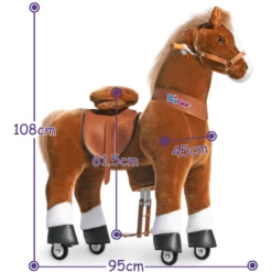 PonyCycle ® Brown With White Hoof Horse -EXIT TOYS || Steiff || fehn Verkoopwinkel ponycycle brown with white hoof horse a338460 3