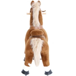 PonyCycle ® Bruin Met Rem En Geluid - Groot -EXIT TOYS || Steiff || fehn Verkoopwinkel ponycycle bruin met rem en geluid groot a313694 2