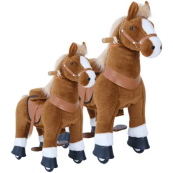 PonyCycle ® Bruin Met Rem En Geluid - Klein 10 PonyCycle ® Bruin Met Rem En Geluid - Klein -EXIT TOYS || Steiff || fehn Verkoopwinkel ponycycle bruin met rem en geluid klein a313688 3