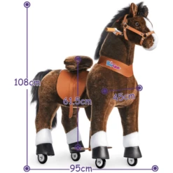 PonyCycle® Chocolate Brown With White Hoof Horse -EXIT TOYS || Steiff || fehn Verkoopwinkel ponycycle chocolate brown with white hoof horse a338458 2