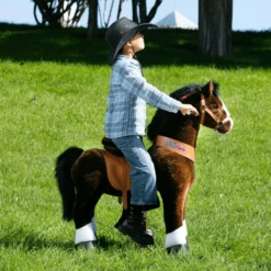 PonyCycle® Chocolate Brown With White Hoof Horse -EXIT TOYS || Steiff || fehn Verkoopwinkel ponycycle chocolate brown with white hoof horse a338458 3