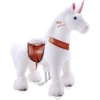 PonyCycle ® Witte Eenhoorn Met Rem - Groot -EXIT TOYS || Steiff || fehn Verkoopwinkel ponycycle witte eenhoorn met rem groot a313696