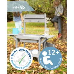Roba Speelkeuken Outdoor Midi Grijs -EXIT TOYS || Steiff || fehn Verkoopwinkel roba speelkeuken outdoor midi grijs a284397 4