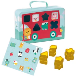 SES Creative SES Creativ E® Shape Sorter Case Omnibus -EXIT TOYS || Steiff || fehn Verkoopwinkel ses creativ e shape sorter case omnibus a313745 1