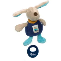 Sigikid ® Muziekklok Kleine Hond Blauw -EXIT TOYS || Steiff || fehn Verkoopwinkel sigikid muziekklok kleine hond blauw a327559 2