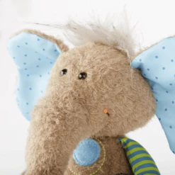 Sigikid ® Patchwork Sweety Olifant, Blauw -EXIT TOYS || Steiff || fehn Verkoopwinkel sigikid patchwork sweety olifant blauw a357788 1