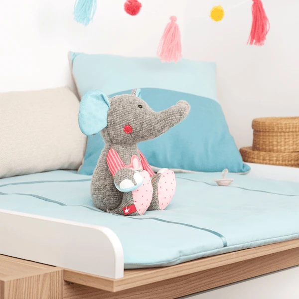 Sigikid ® Soft Toy Patchwork Sweety Olifant, Roze 4 Sigikid ® Soft Toy Patchwork Sweety Olifant, Roze - Image 2