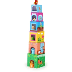 Small Foot® Stapelblokjes Met Figuren Huisdieren -EXIT TOYS || Steiff || fehn Verkoopwinkel small foot stapelblokjes met figuren huisdieren a281803 1