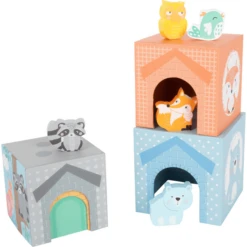 Small Foot ® Stapelende Kubus Pastel -EXIT TOYS || Steiff || fehn Verkoopwinkel small foot stapelende kubus pastel a304577 4