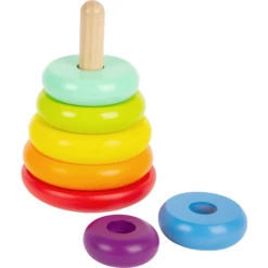 Small Foot ® Stapelende Toren Regenboog -EXIT TOYS || Steiff || fehn Verkoopwinkel small foot stapelende toren regenboog a304020 1