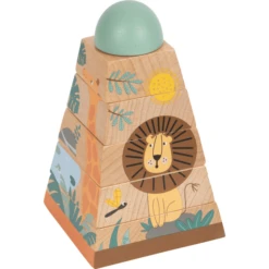 Small Foot ® Stapeltoren " Safari -EXIT TOYS || Steiff || fehn Verkoopwinkel small foot stapeltoren safari a378093 1