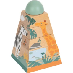 Small Foot ® Stapeltoren " Safari -EXIT TOYS || Steiff || fehn Verkoopwinkel small foot stapeltoren safari a378093 2