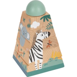 Small Foot ® Stapeltoren " Safari -EXIT TOYS || Steiff || fehn Verkoopwinkel small foot stapeltoren safari a378093 3