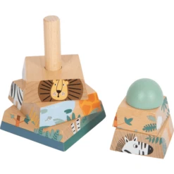 Small Foot ® Stapeltoren " Safari -EXIT TOYS || Steiff || fehn Verkoopwinkel small foot stapeltoren safari a378093 4