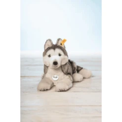 Steiff Husky Bernie Grijs/wit Liggend, 33 Cm -EXIT TOYS || Steiff || fehn Verkoopwinkel steiff husky bernie grijs wit liggend 33 cm a351734 3