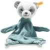 Steiff Paco Panda Knuffeldoekje, Grijs/wit/ Petrol -EXIT TOYS || Steiff || fehn Verkoopwinkel steiff paco panda knuffeldoekje grijs wit petrol a314228