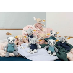 Steiff Paco Panda Knuffeldoekje, Grijs/wit/ Petrol -EXIT TOYS || Steiff || fehn Verkoopwinkel steiff paco panda knuffeldoekje grijs wit petrol a314228 3