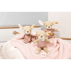 Steiff Raja Herten Knuffeldoekje, Beige/roze -EXIT TOYS || Steiff || fehn Verkoopwinkel steiff raja herten knuffeldoekje beige roze a314238 1