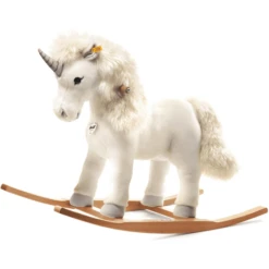 Steiff Schommelpaard Starly Unicorn Wit