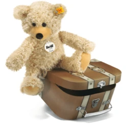 STEIFF Teddybeer „Carly” 30 Cm Beige Met Koffer -EXIT TOYS || Steiff || fehn Verkoopwinkel steiff teddybeer carly 30 cm beige met koffer a030512 1