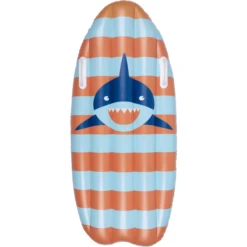 SWIM ESSENTIALS Swim Essential S Opblaasbare Surf Board Haai Gestreept