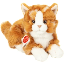 Teddy HERMANN ® Cat Lying Red Ge Tiger T, 20 Cm -EXIT TOYS || Steiff || fehn Verkoopwinkel teddy hermann cat lying red ge tiger t 20 cm a384339 3