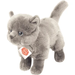 Teddy HERMANN ® Kartuizer Kat Staand Donkergrijs, 20 Cm -EXIT TOYS || Steiff || fehn Verkoopwinkel teddy hermann kartuizer kat staand donkergrijs 20 cm a359138 4