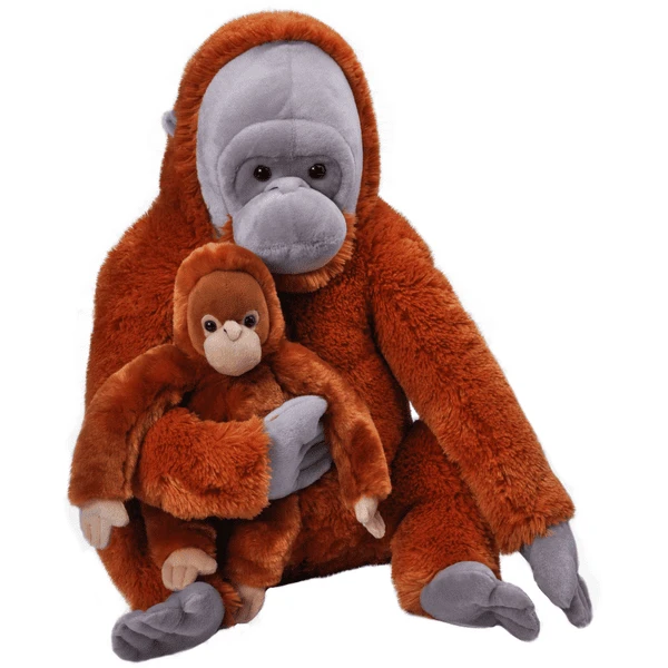 Wild Republic Knuffeldier Mama En Baby Jumbo Orang-oetan 3 Wild Republic Knuffeldier Mama En Baby Jumbo Orang-oetan